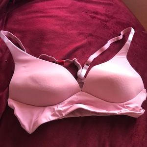 A light pink bra